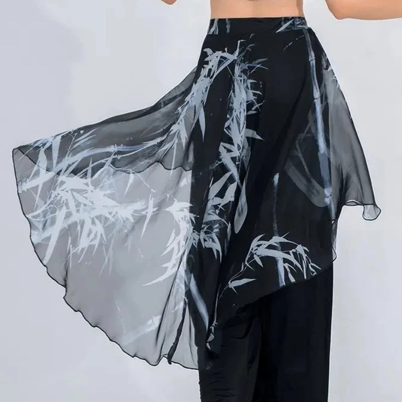 Chiffon Wrap Skirt Scarf - Sheer Sand Feel Flowy Dance Skirts for  Classical Dance, Modern Dance, Hip Scarf