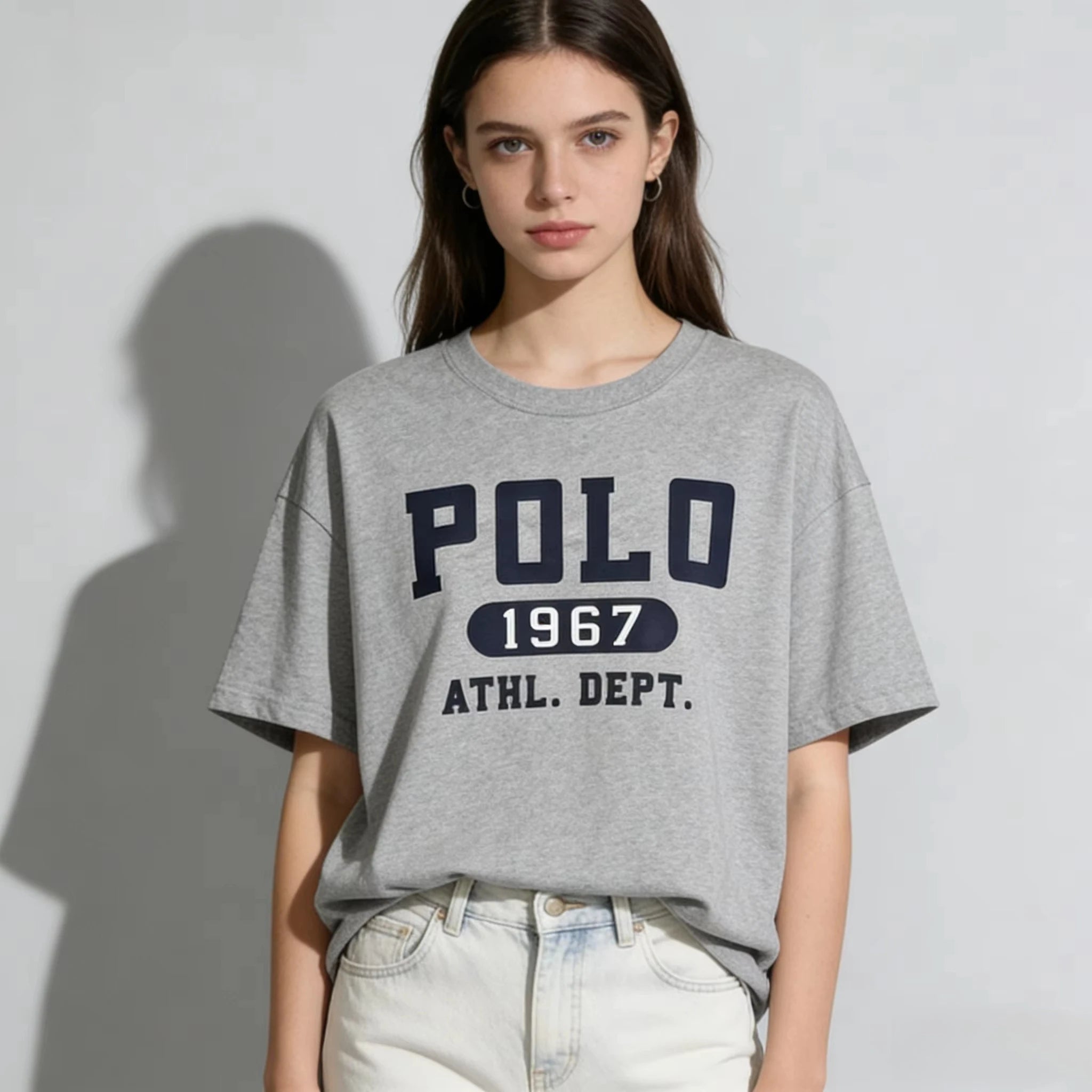 2026 New Polo1967 Logo Korean Fashionable Personality Popular Clothes Short Sleeve Y2K Woman Clothing Women's Tops for Summer